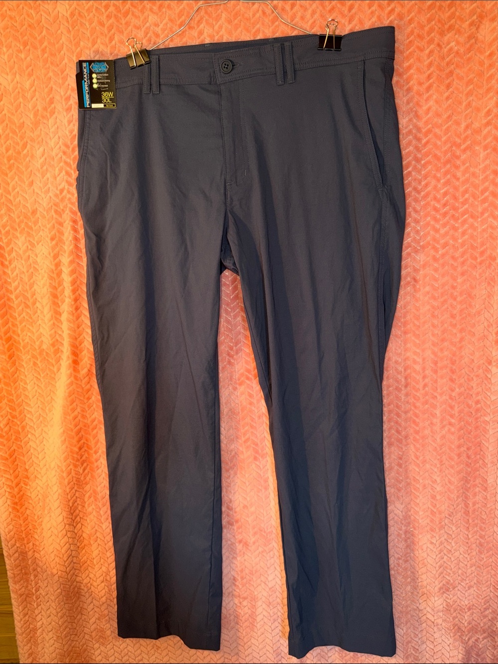 Roundtree & Yorke Navy Stretch Performance Dress Pants